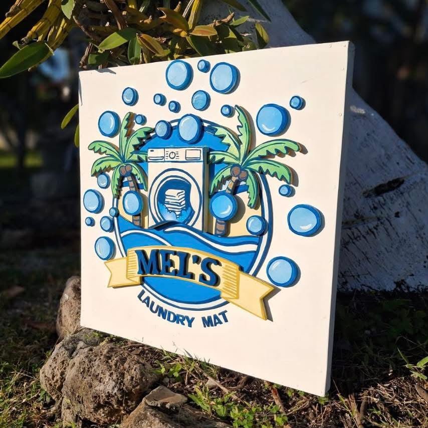 Mel's Laundry Mat Logo